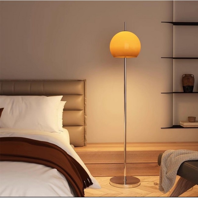 وحده اضائه ارضي LED زجاجيه بتصميم فرنسي استاند معدن ملائمه لغرفة المعيشه جانب الاريكه -0084