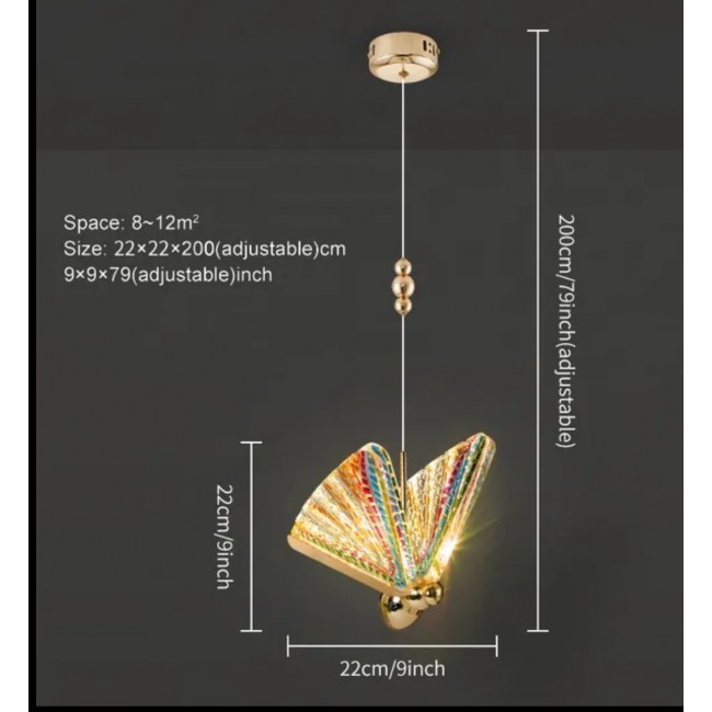 اضاءه سقف فراشه كريستال Led