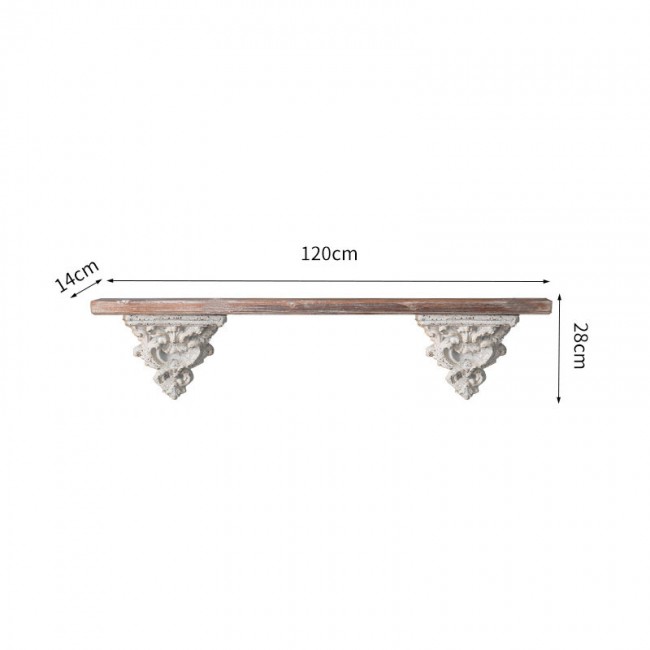 رف جداري خشب شابي شيك ستايل 120cm 